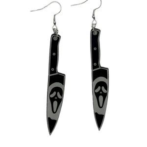 Screaming Knife Dangling Earrings